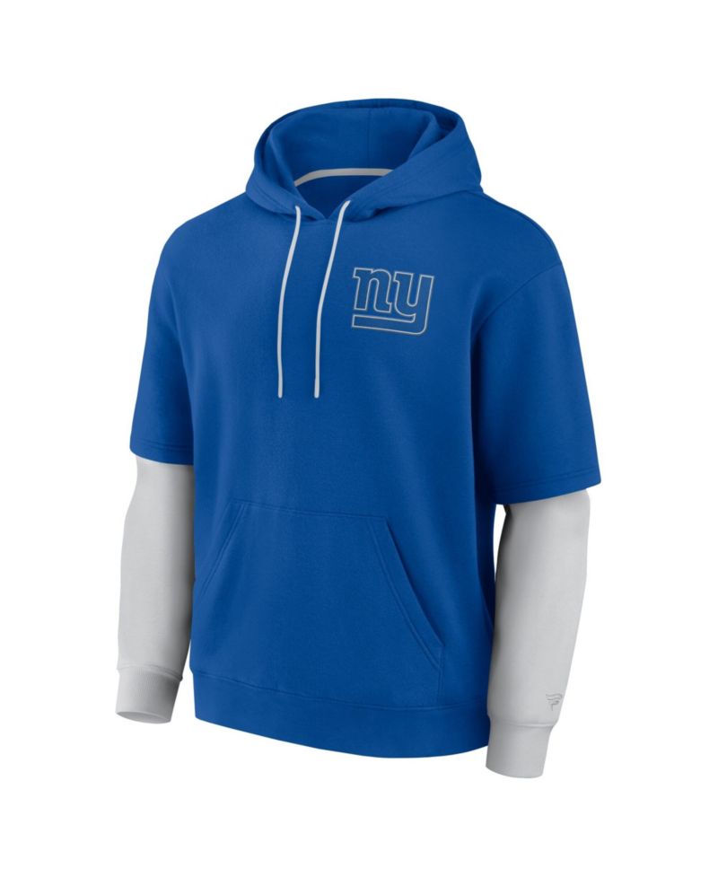 Men's and Women's Royal New York Giants Sleek Elements Pullover Hoodie