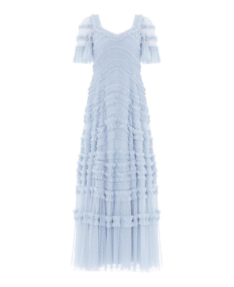 Women's Amara V-Neck Ruffle Gown