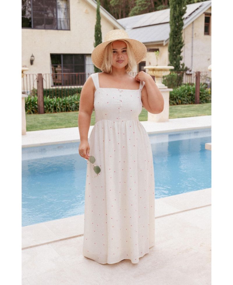 Women's Caty A-Line Square Neck Maxi Dress