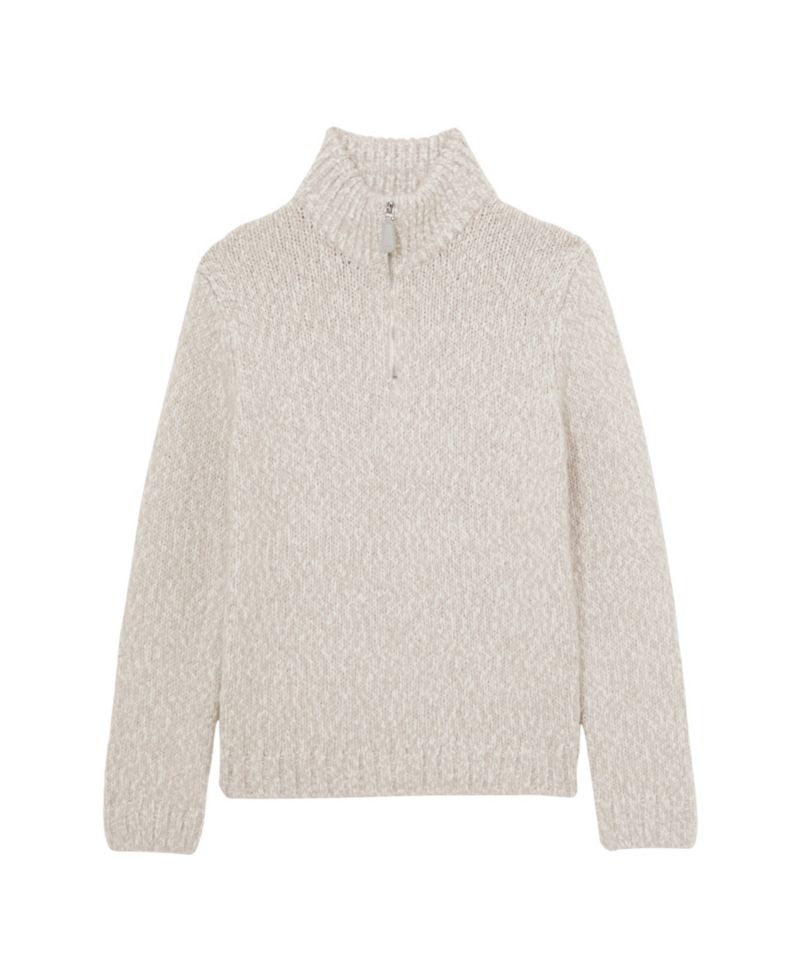 Men's Seb Marled Half-Zip Knitted Jumper with Wool