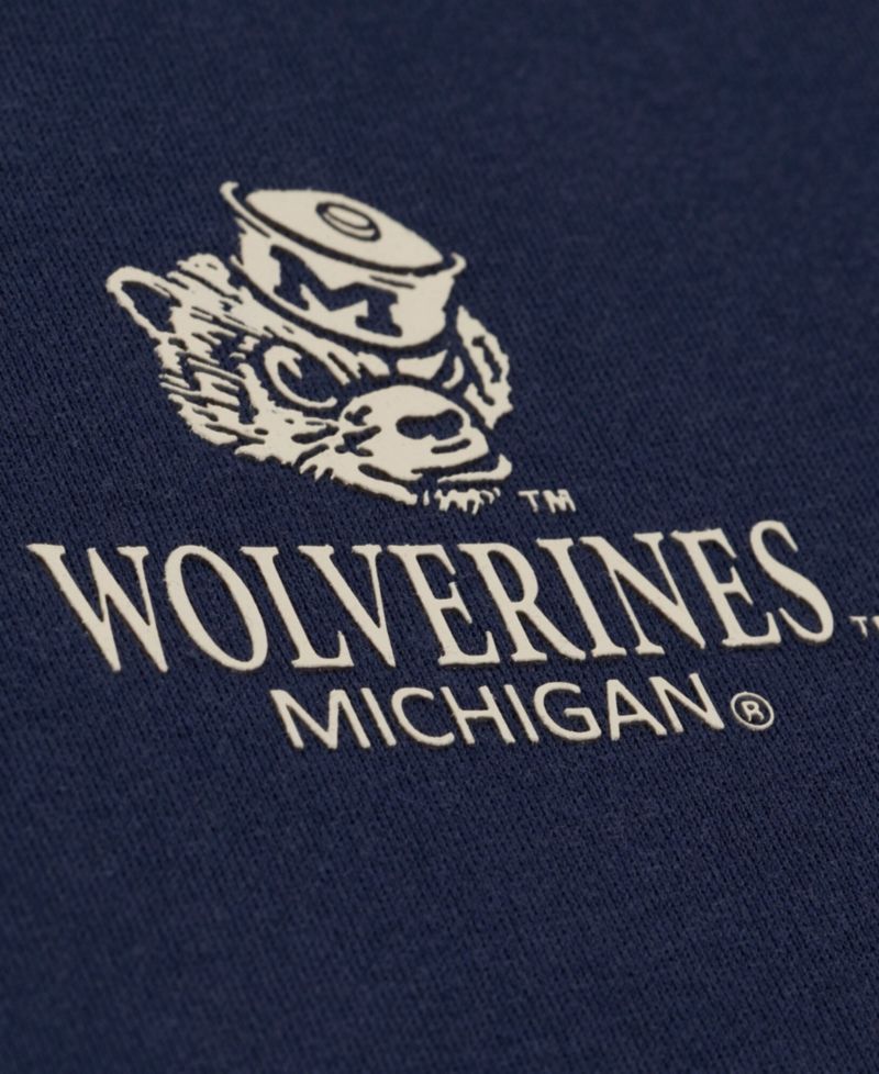 Men's Navy Michigan Wolverines Core Icon Fleece Hoodie