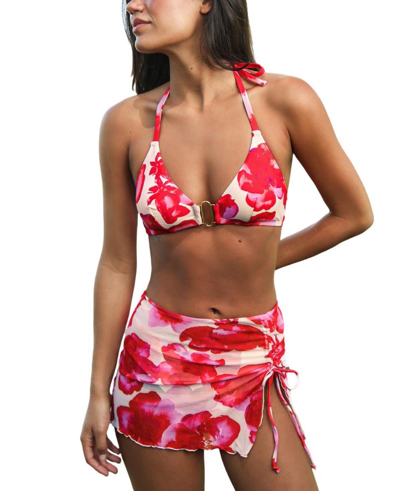 Women's Halter Bikini Set with Sarong