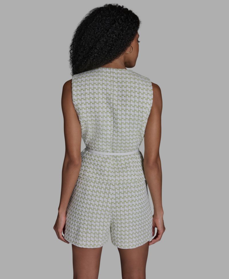 Women's Button-Front Belted Vest
