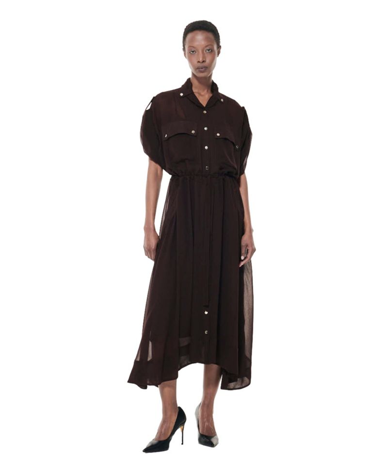 Women's Patch Pocket Drawcord Waist Dress