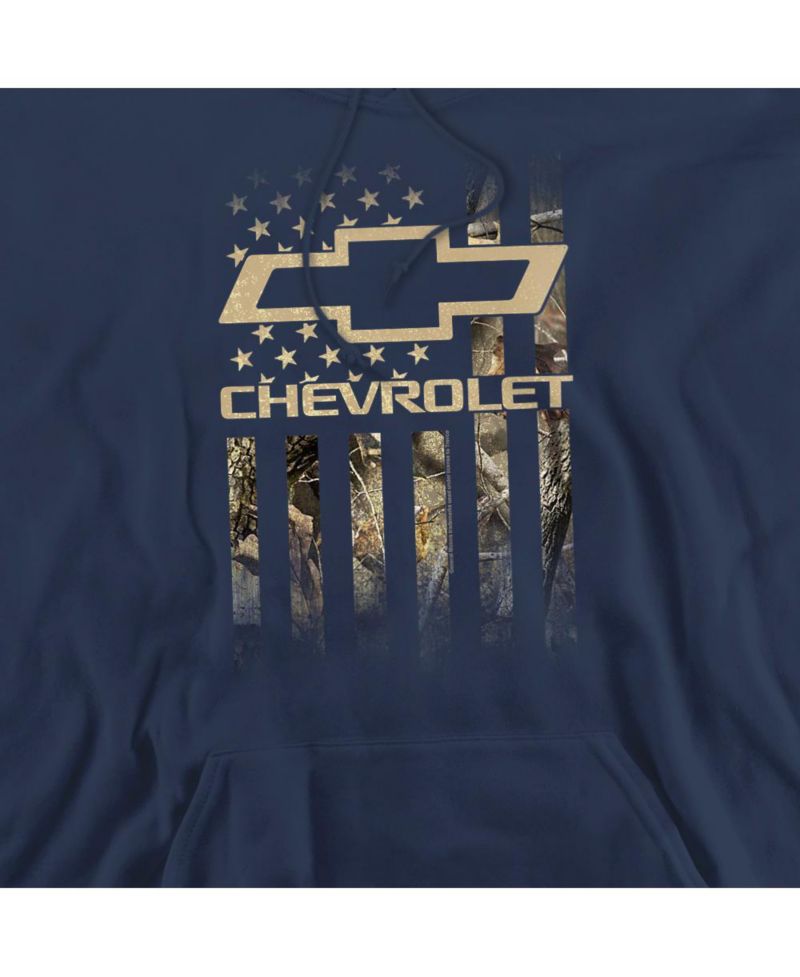Men's Chevrolet Camo Flag Graphic Pullover Hoodie