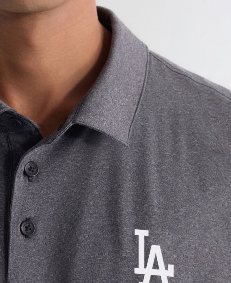 Men's Charcoal Los Angeles Dodgers Clutch Polo Shirt
