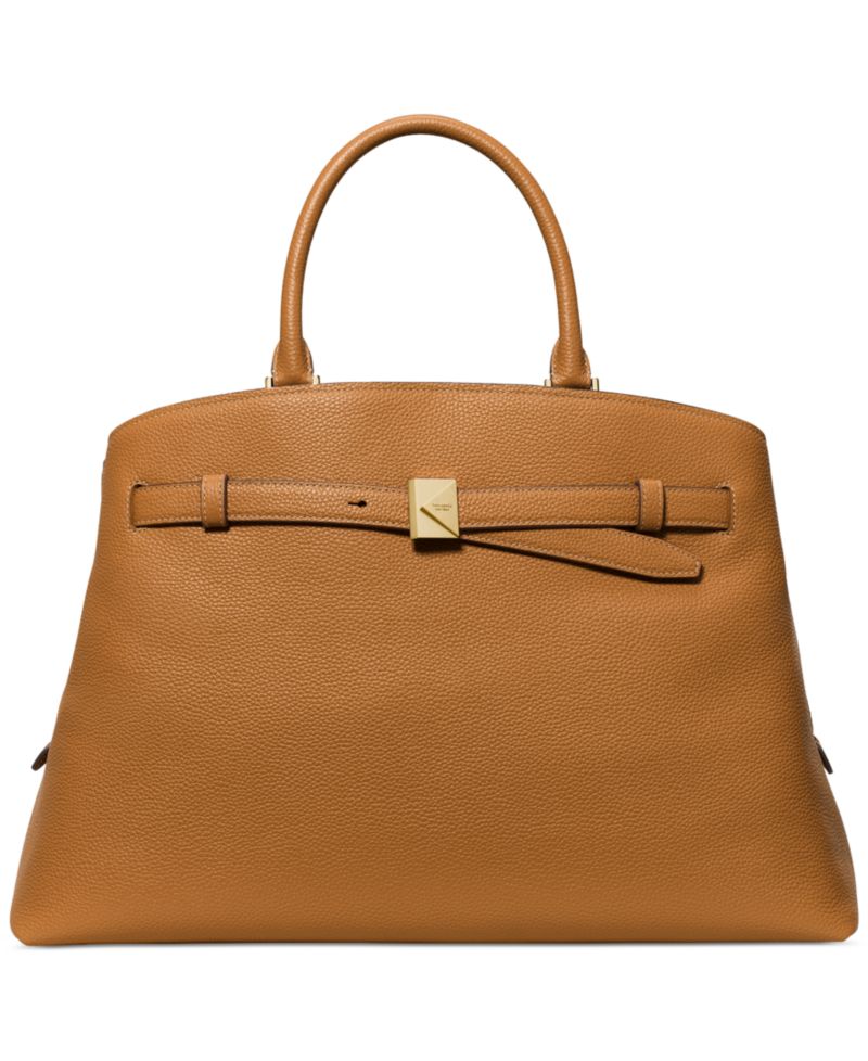 Deco Pebbled Leather Satchel Extra-Large Bag