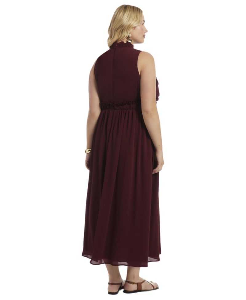 Women's Ruffle Detail Maxi Dress