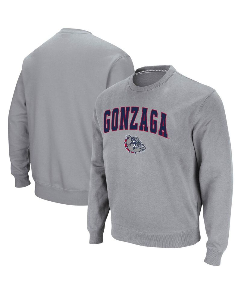 Men's Gonzaga Bulldogs Arch & Logo Tackle Twill Pullover Sweatshirt