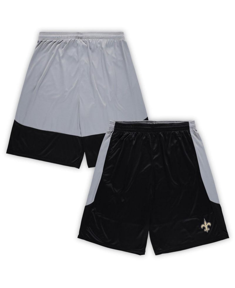 Men's Black New Orleans Saints Big & Tall Team Logo Shorts