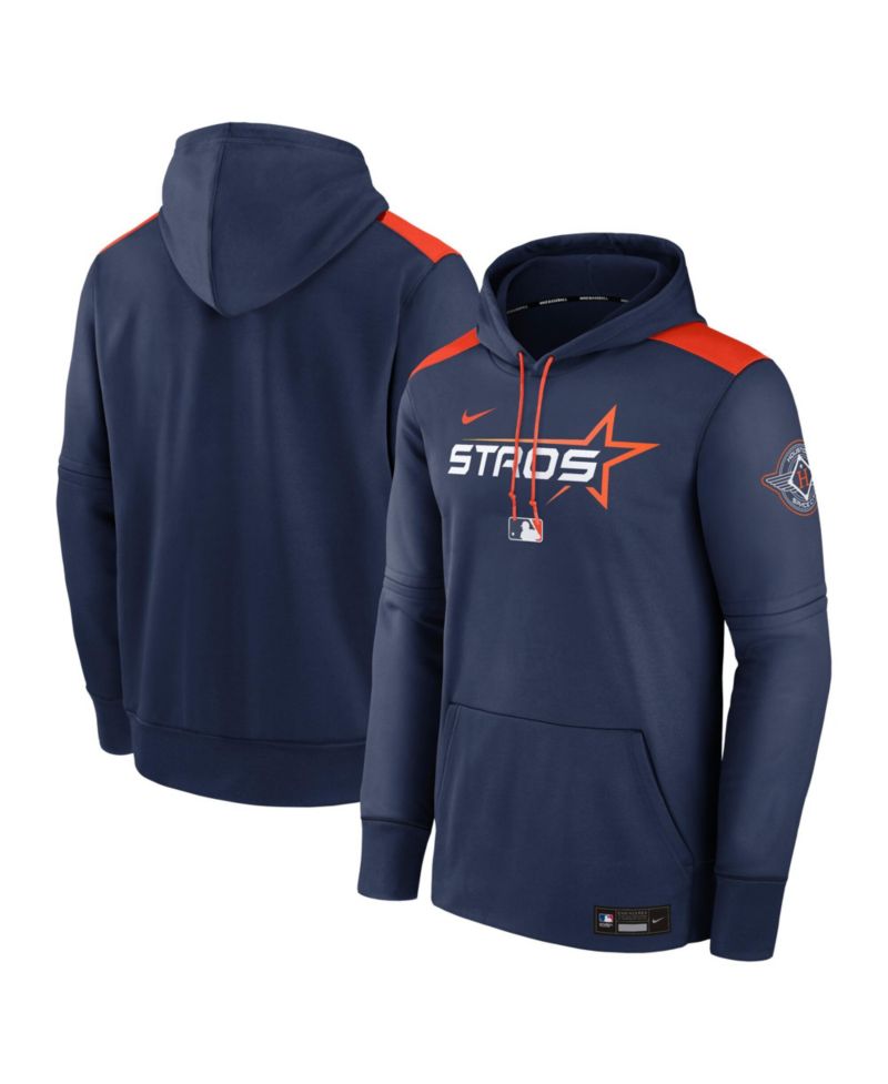 Men's Navy Houston Astros 2025 City Connect Authentic Collection Performance Pullover Hoodie