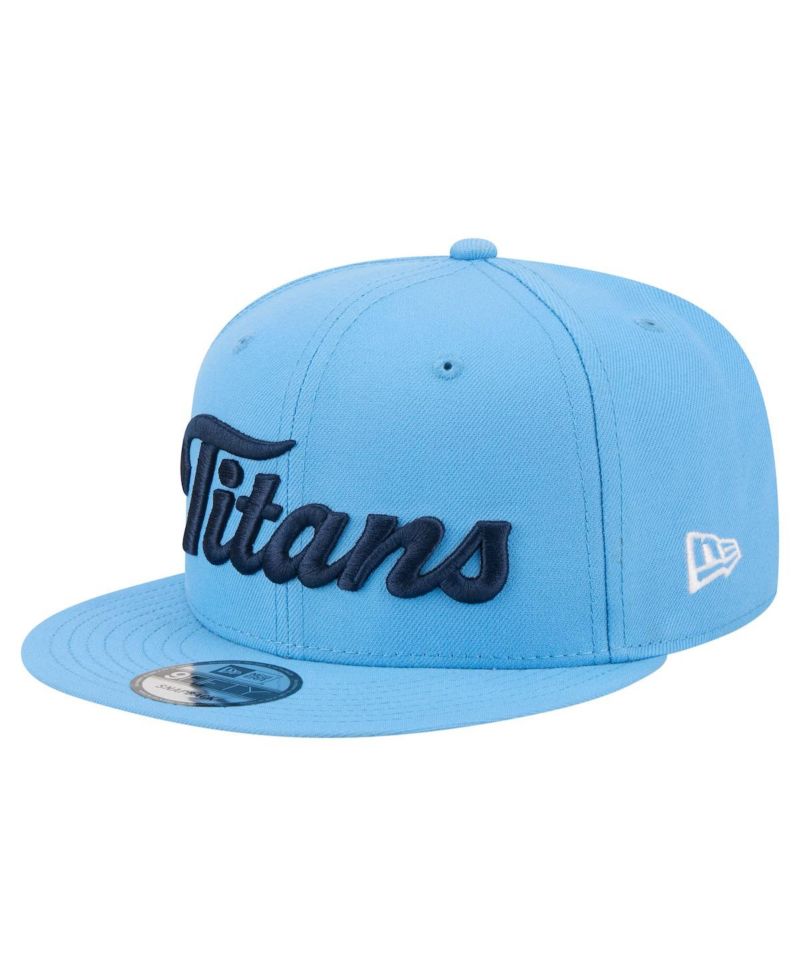 Men's Light Blue Tennessee Titans Script 9FIFTY Snapback Hat