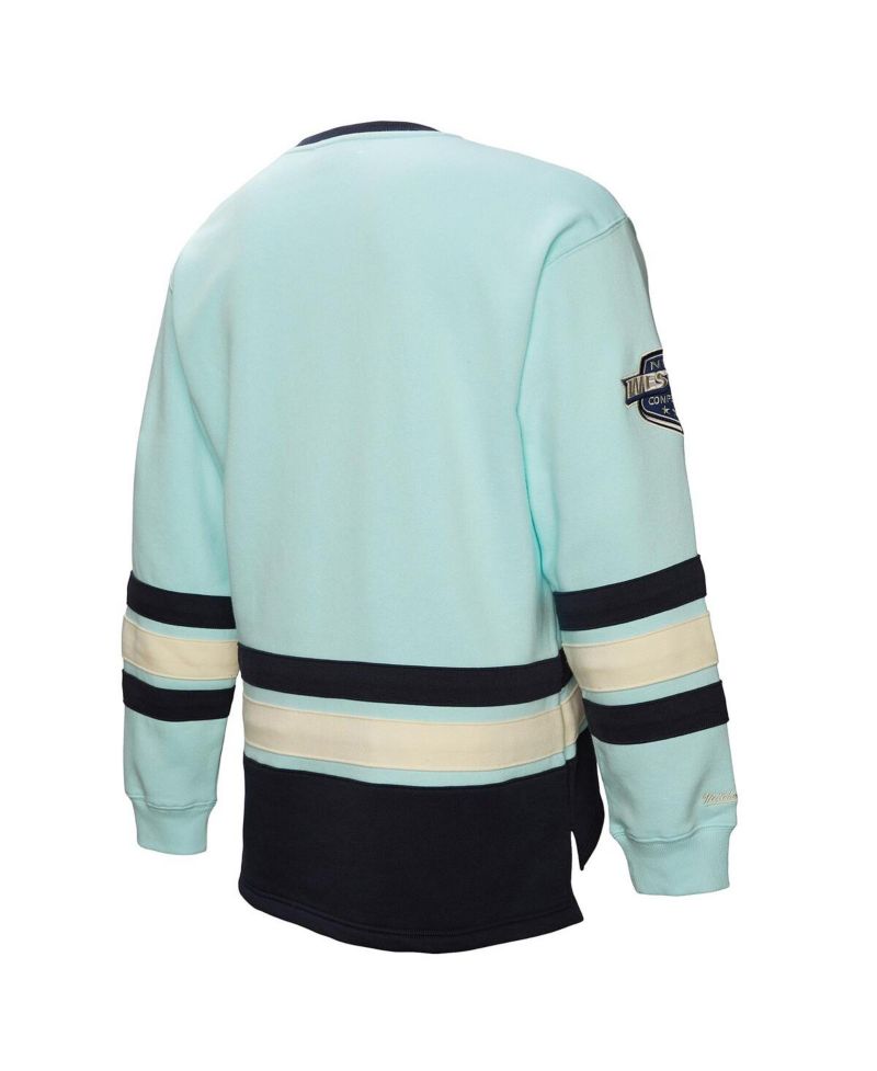 Men's Light Blue Seattle Kraken Heritage Lace-Up Pullover Sweatshirt