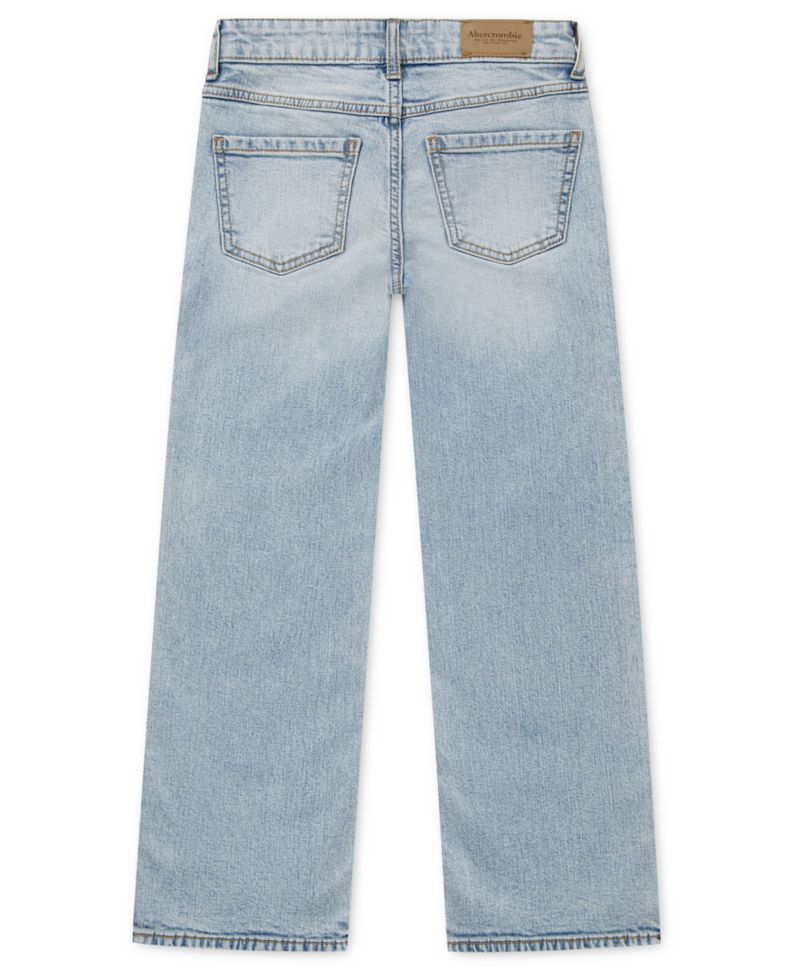 Girls' 5-16 Braided High-Rise Wide-Leg Jeans