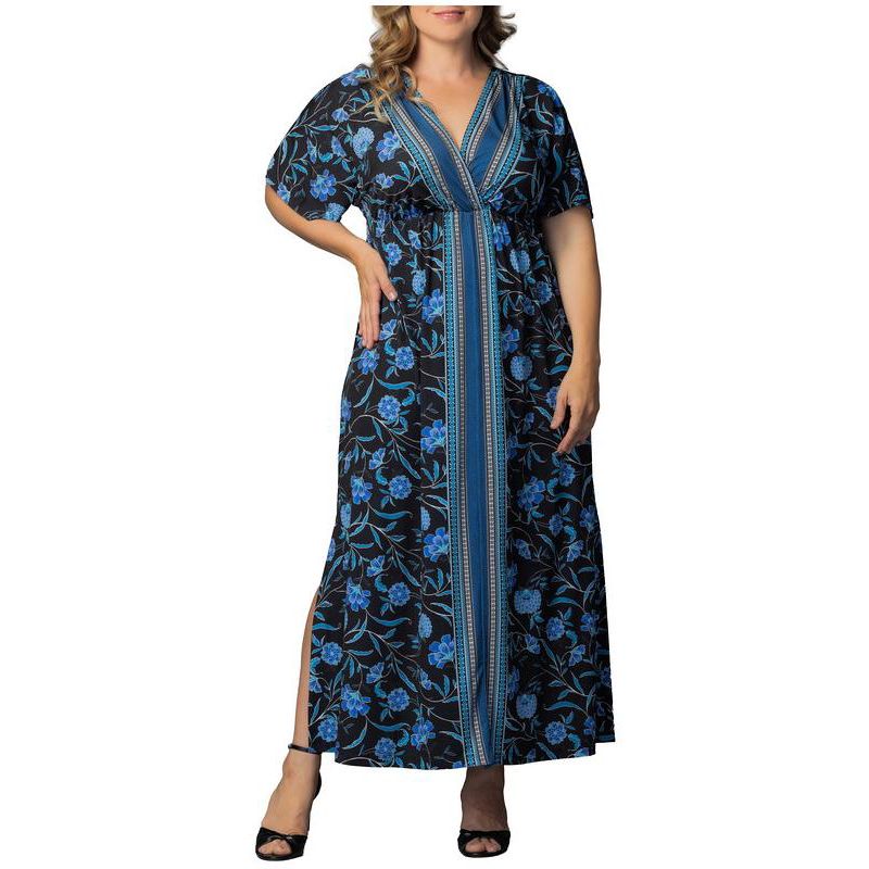 Plus Size Wanderlust Border Print Maxi Dress