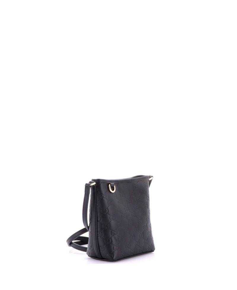 Nano GG Emblem Bucket Bag GG Debossed Leather