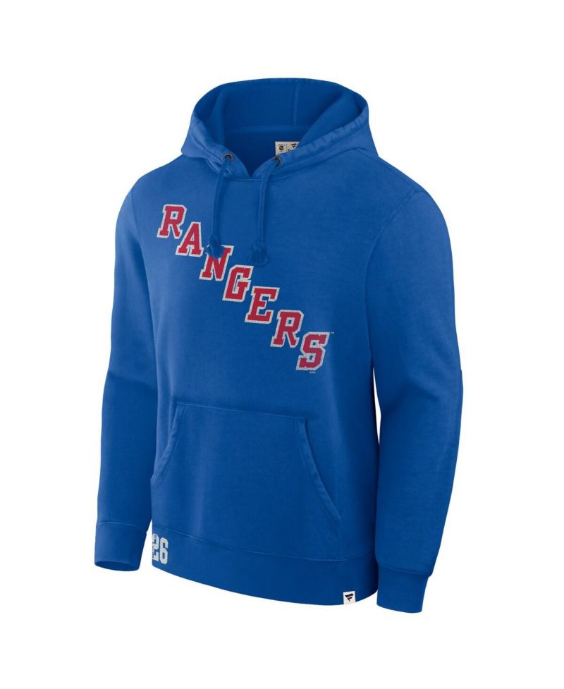 Men's Royal New York Rangers Decades Collection Tradition Fleece Pullover Hoodie