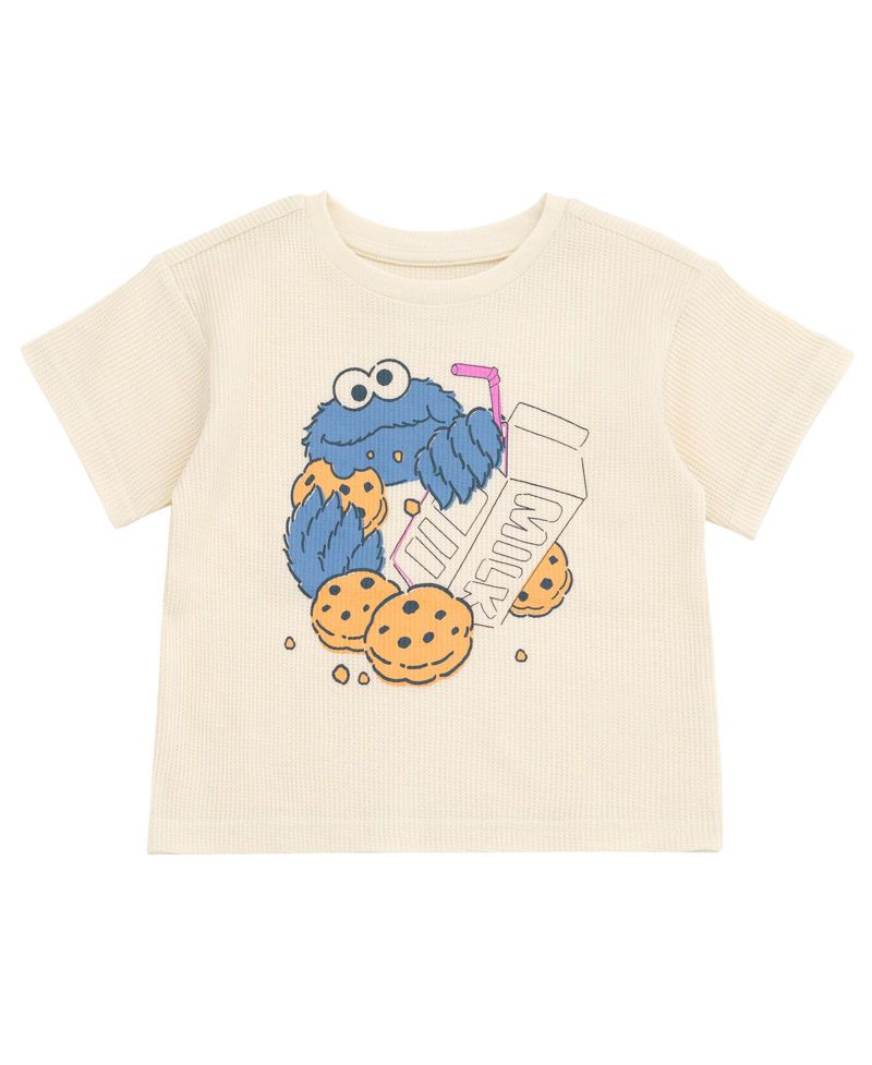 Baby Boys' Cookie Monster Waffle-Knit T-Shirt and Shorts, 2-Piece Set