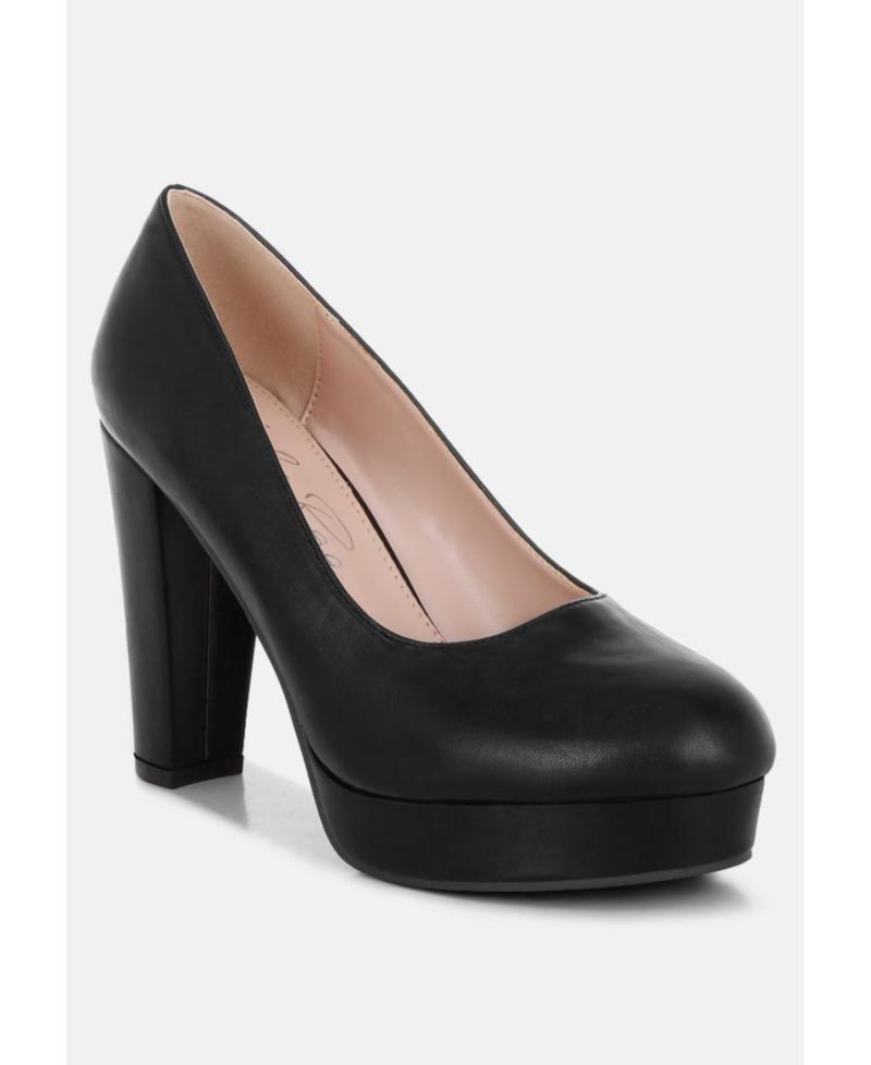 Women's Damsor Faux Leather Block Heel Pumps