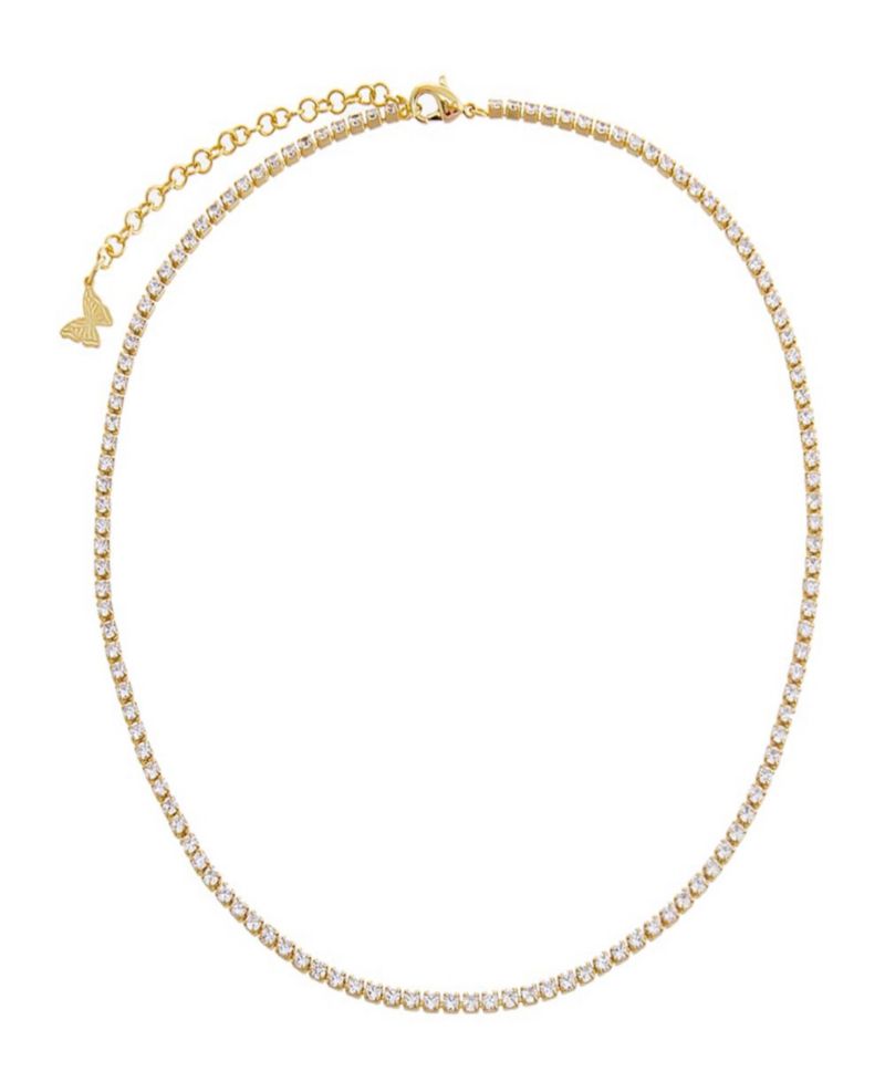 Thin Gold Plated Tennis Choker