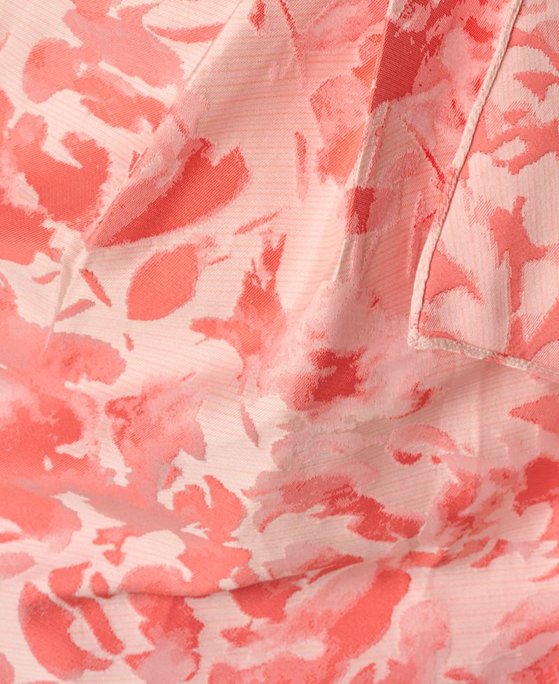 Women's One-Shoulder Floral Jacquard Draped Gown