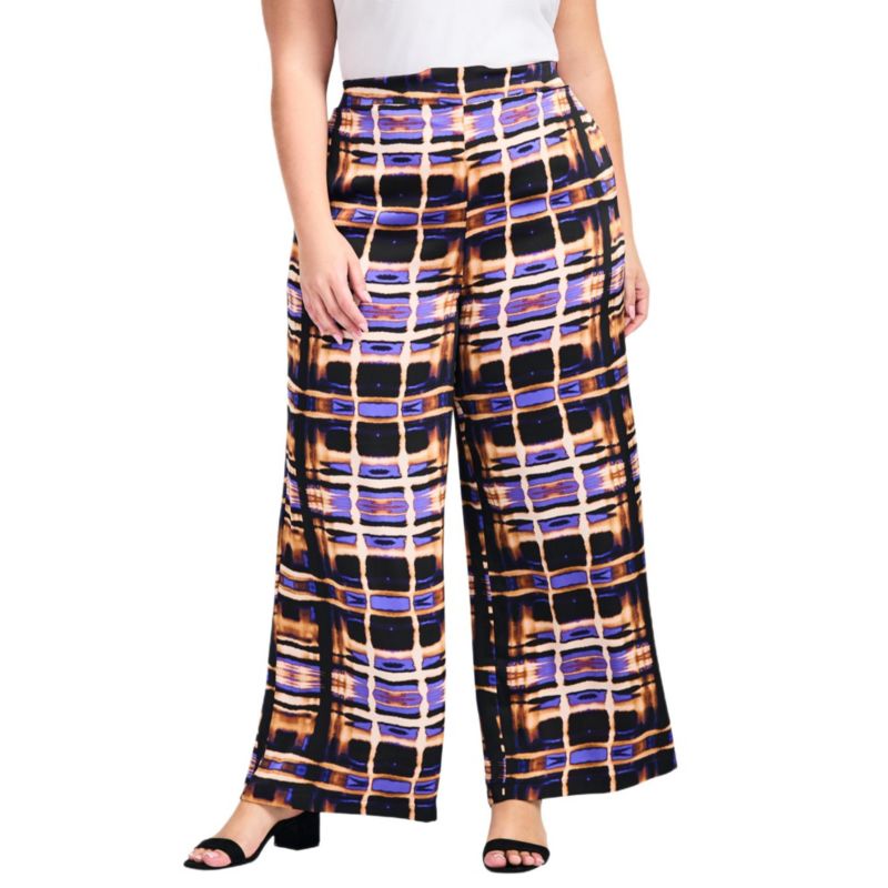 Women's Plus Size Goldi Wide Leg Satin Pant