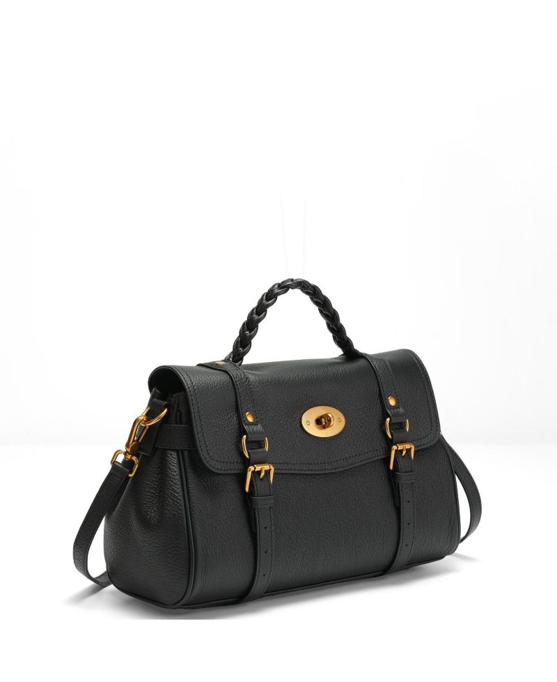 Women's Lore Genuine Leather Heritage Satchel Bag, Top Handle Crossbody Shoulder Purse, Turn Lock Flap Messenger Work Handbag