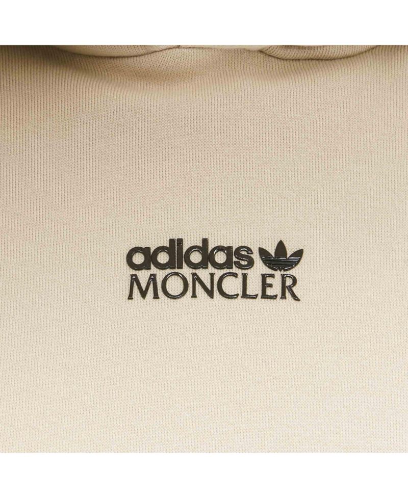 Men's X Adidas Grey Cotton And Puffer Trim Hoodie
