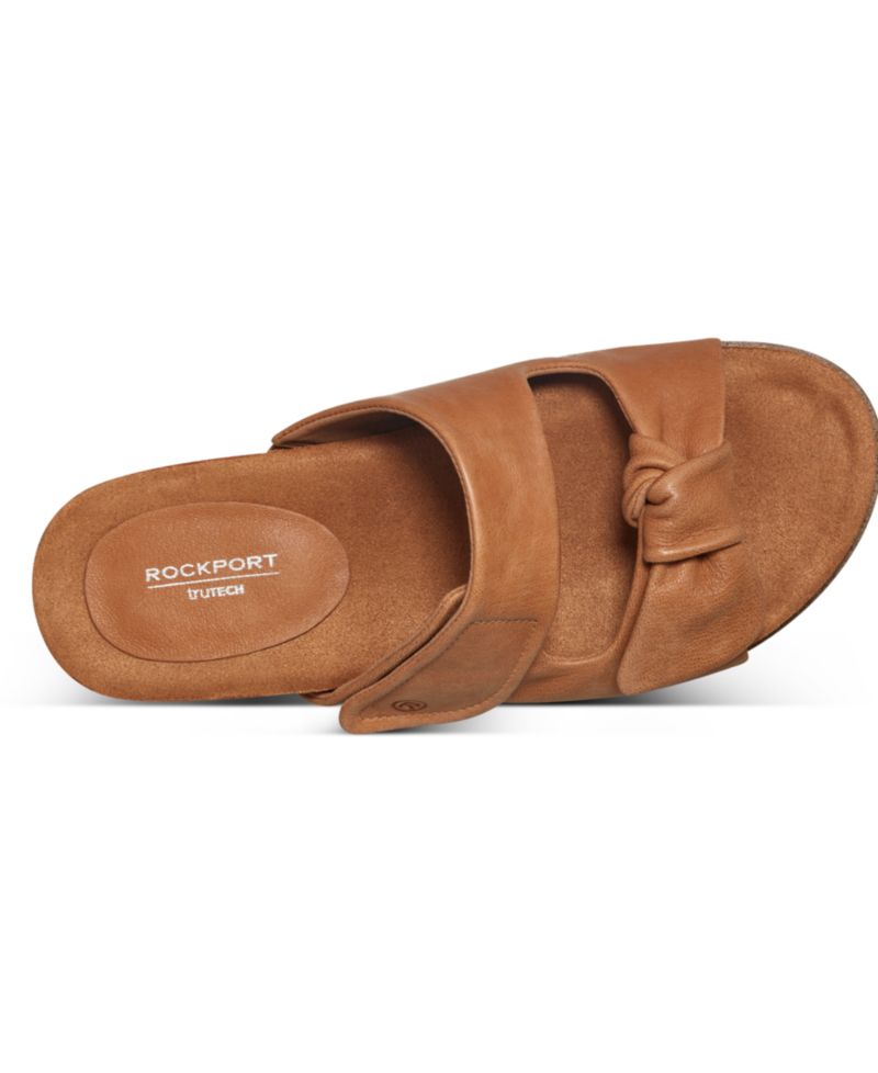 Women's Zova Bow Flat Slip-On Footbed Sandals