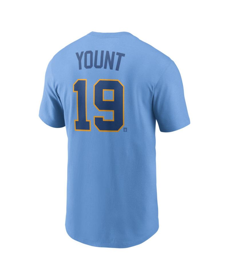 Men's Robin Yount Powder Blue Milwaukee Brewers Cooperstown Collection Name & Number T-Shirt