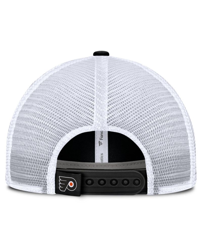 Men's Black Philadelphia Flyers Fundamental Underline Trucker Adjustable Hat