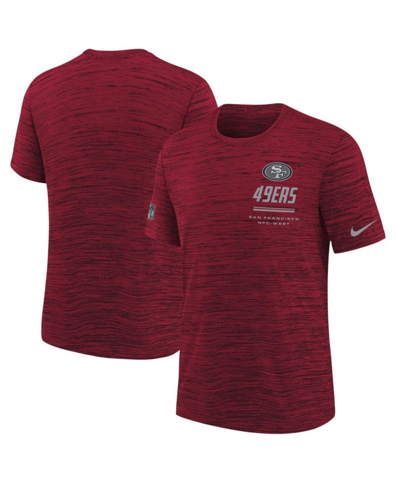 Big Boys and Girls Scarlet San Francisco 49ers Sideline Velocity Dri-FIT T-Shirt
