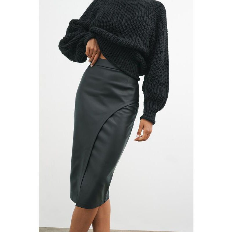 Women's Nyssa Knee-Length Wrap Pencil Skirt