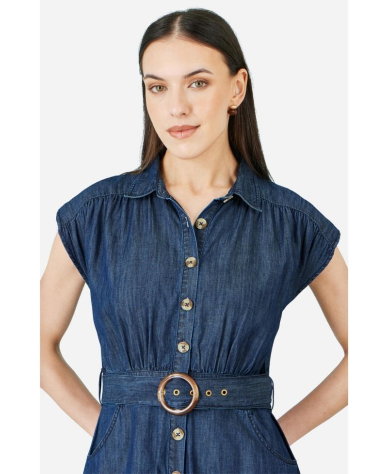 Women's Chambray Cotton Playsuit