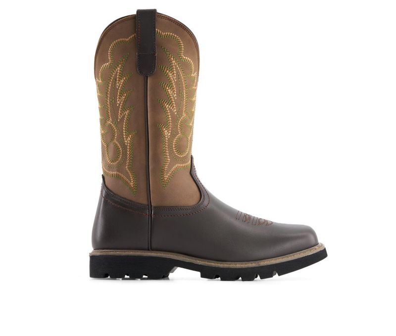 Men's Leather Cowboy Boots Bicolor