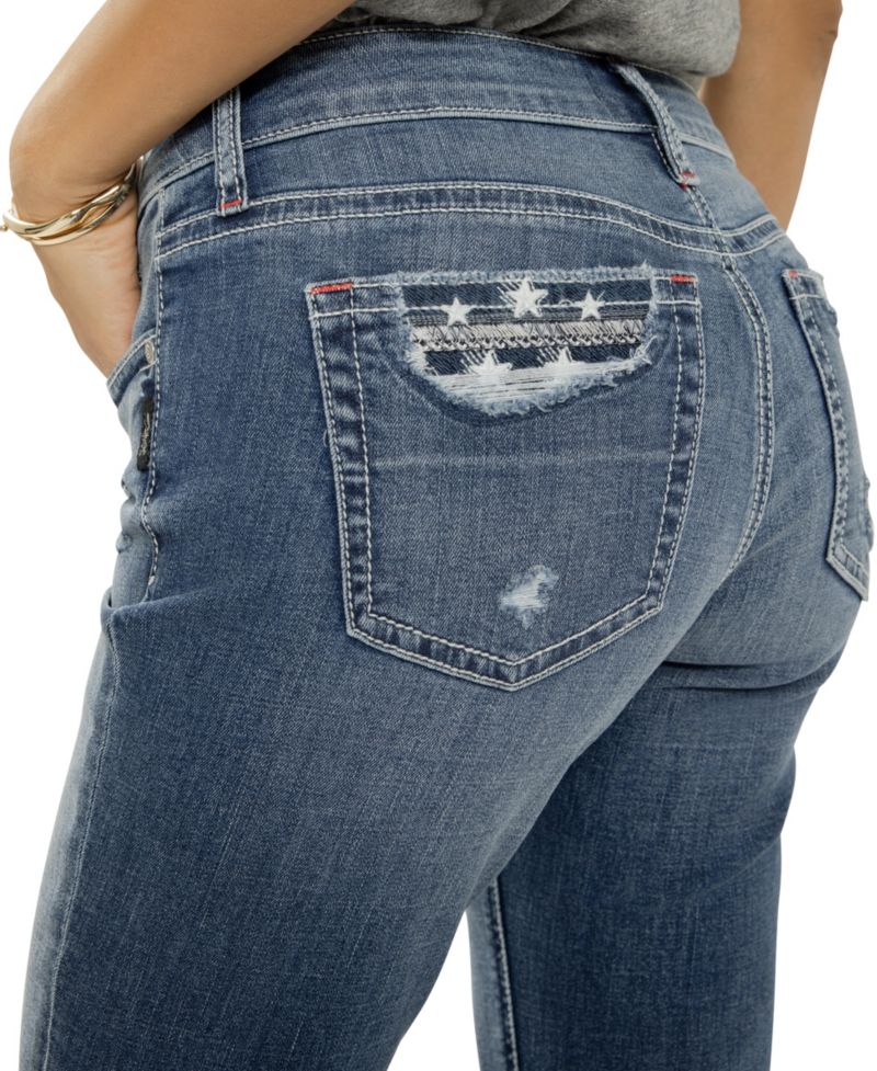 Women's Elyse Mid-Rise Americana Luxe Stretch Capri Jeans