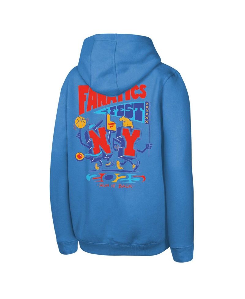Big Boys and Girls Light Blue Fanatics Fest 2025 Run it Back Fleece Hoodie