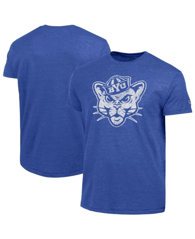 Men's Royal BYU Cougars Vintage Triumph Tri-Blend T-Shirt