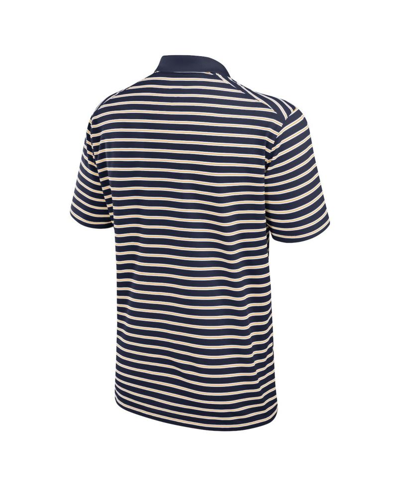 Men's West Virginia Mountaineers Primetime Victory Striped Performance Polo