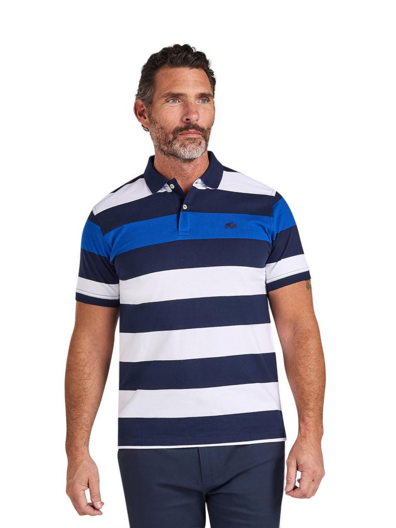 Men's Jersey Contrast Panel Polo