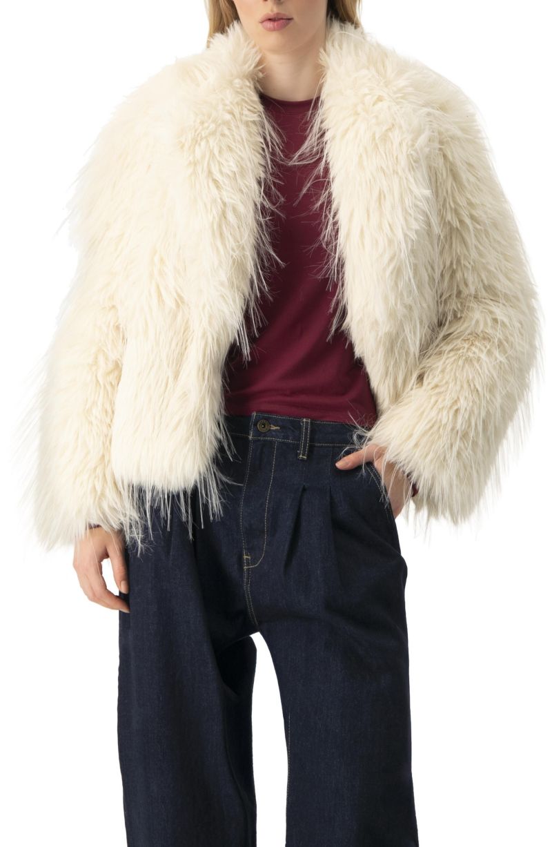 Women's Faux-Fur Plush Teddy Coat