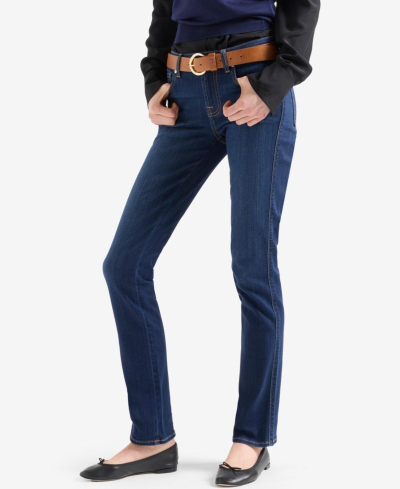 Women's Kimmie Mid-Rise Straight-Leg Jeans