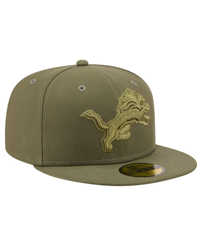 Men's Olive Detroit Lions Color Pack 59FIFTY Fitted Hat