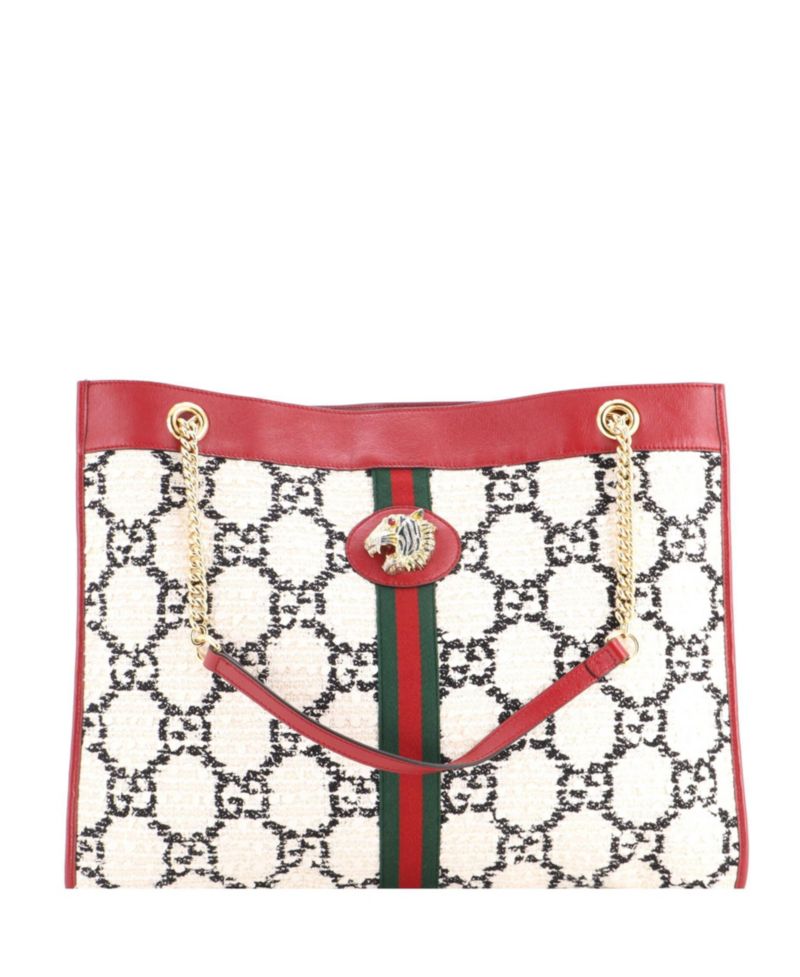 Large Rajah Chain Tote GG Tweed