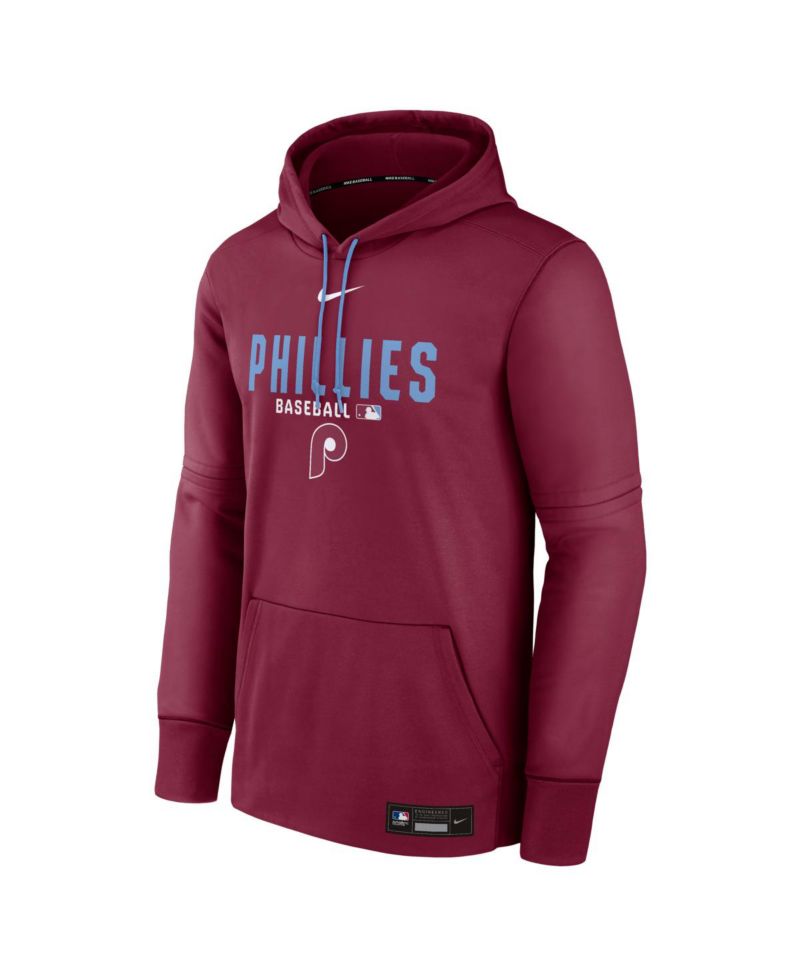 Men's Burgundy Philadelphia Phillies Authentic Collection Therma-FIT Hoodie