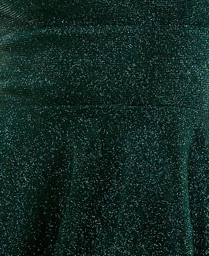 Juniors' Glitter Sleeveless Fit & Flare Mini Dress