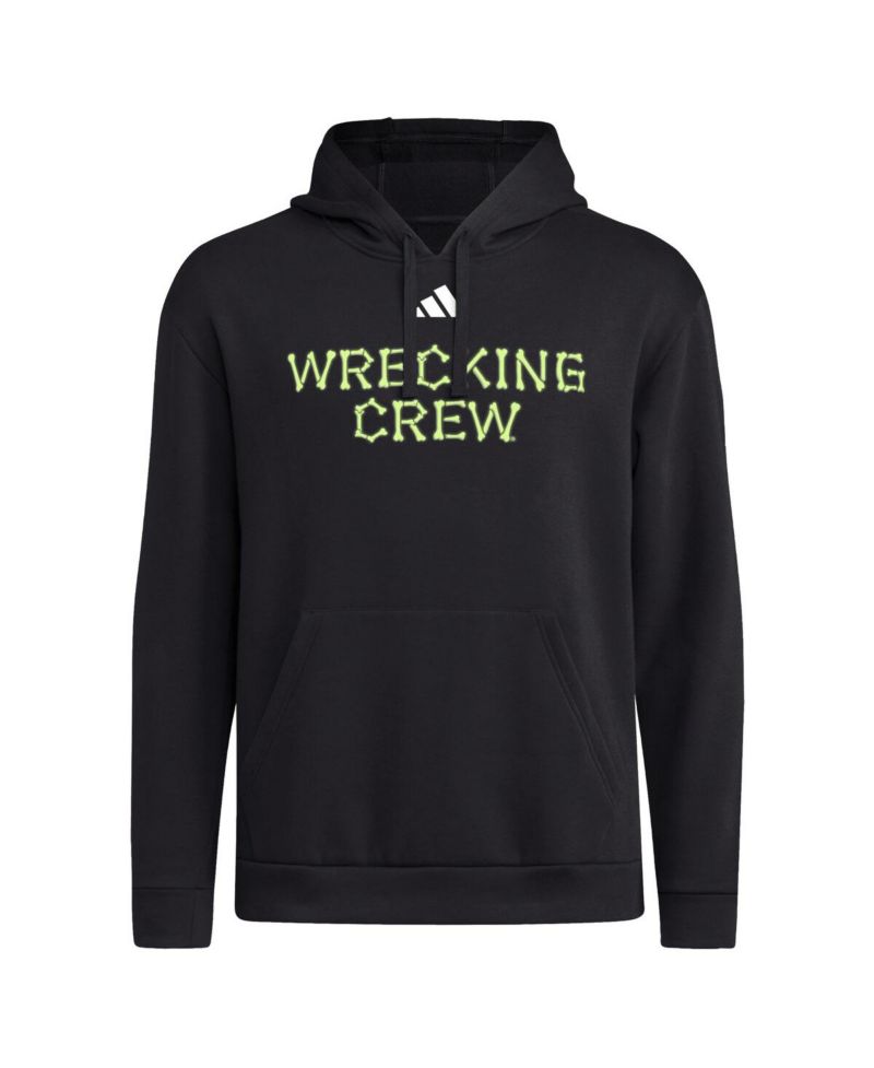 Men's Black Texas A&M Aggies Glow Halloween Wrecking Crew Pullover Hoodie