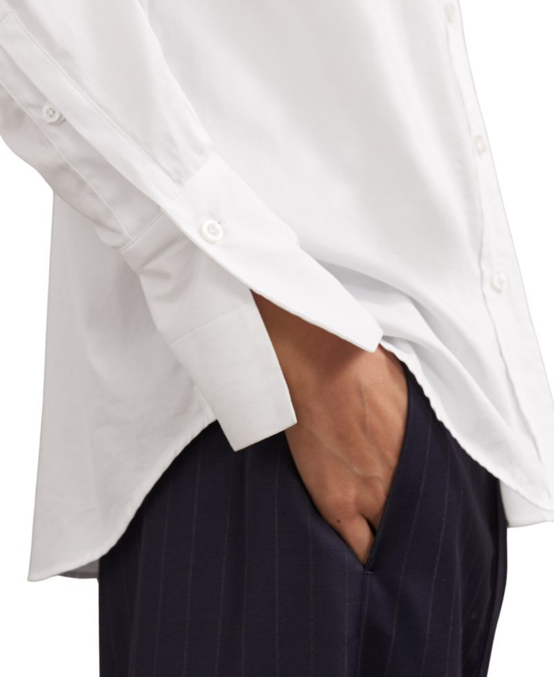 Women's Lottie Cotton-Sateen Folded-Cuff Shirt