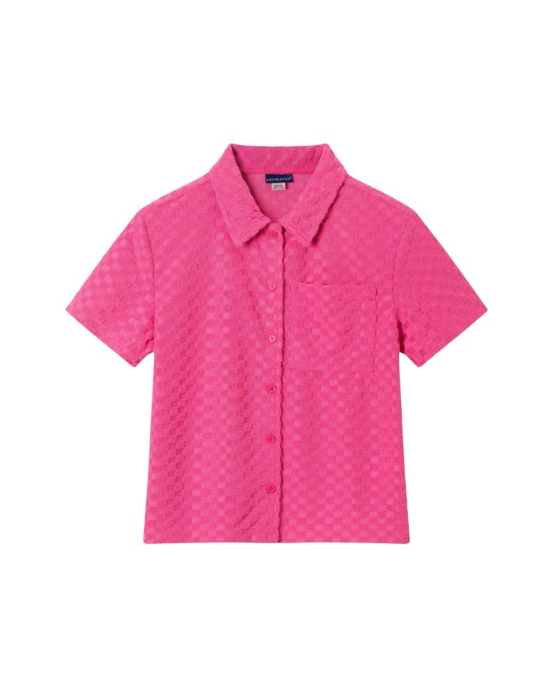 Big Girls Toddler/Child Terry Button Up Set