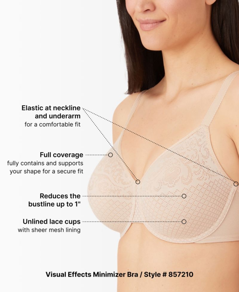 Women's Visual Effects Minimizer Bra 857210, Up To I Cup